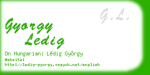 gyorgy ledig business card