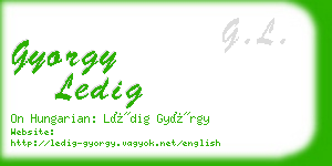 gyorgy ledig business card